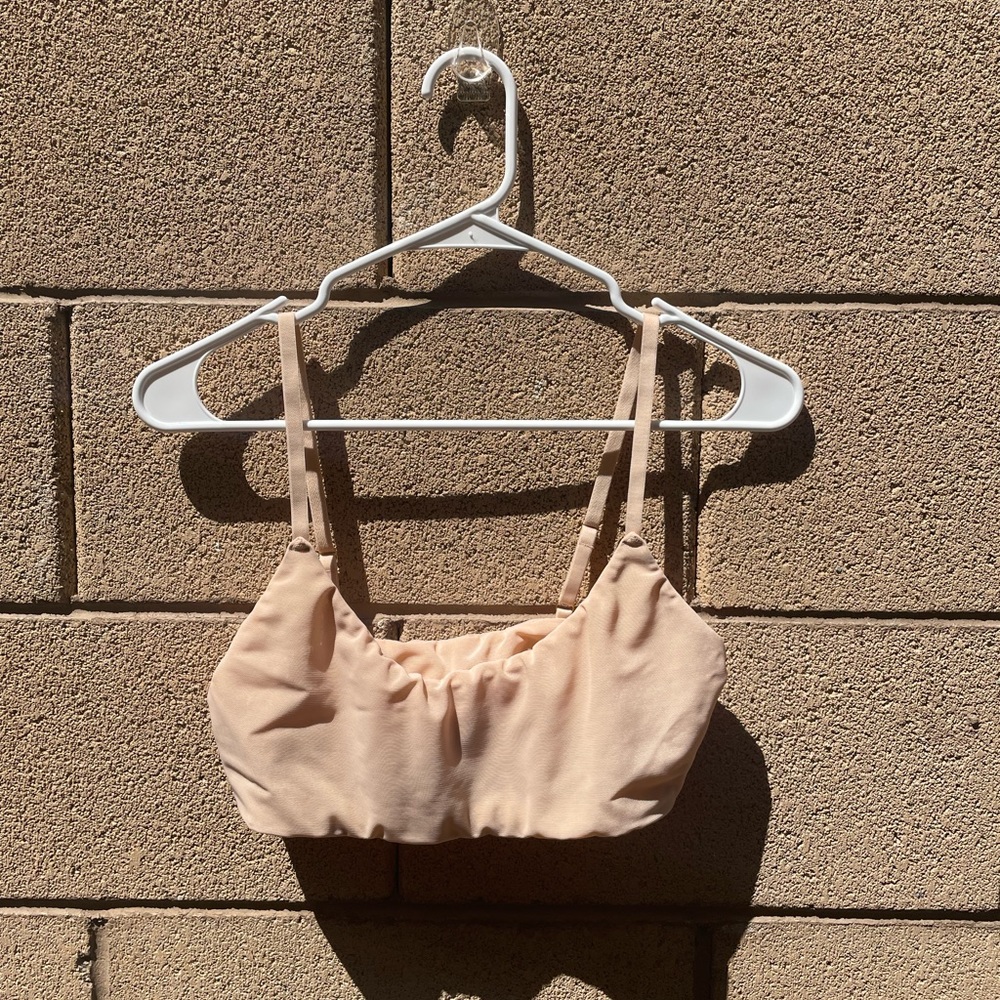 Tan Mesh Bralette Tank